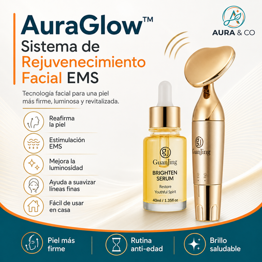 AuraGlow™ | Sistema de Rejuvenecimiento Facial EMS