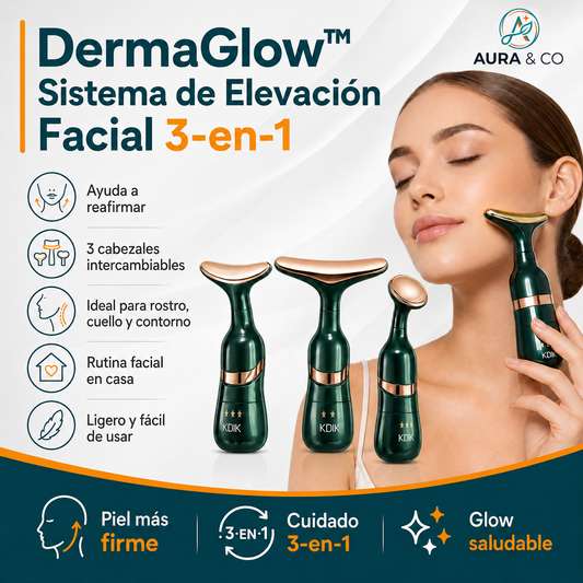 DermaGlow™ | Sistema de Elevación Facial 3-en-1