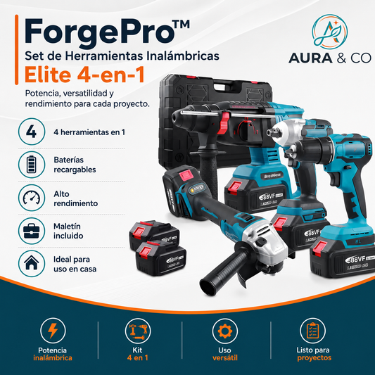 ForgePro™ | Set de Herramientas Inalámbricas Elite 4-en-1