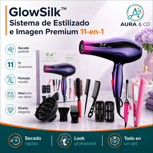 GlowSilk™ | Sistema de Estilizado e Imagen Premium 11-en-1