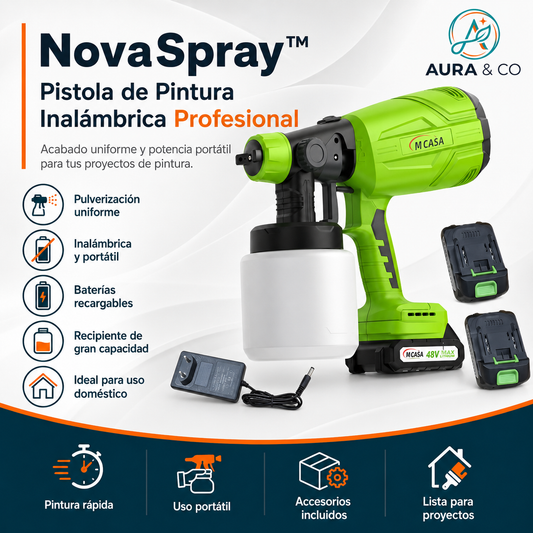 NovaSpray™ | Pistola de Pintura Inalámbrica Profesional