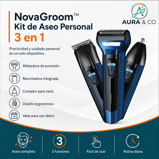 NovaGroom™ | Kit de Aseo Personal 3 en 1
