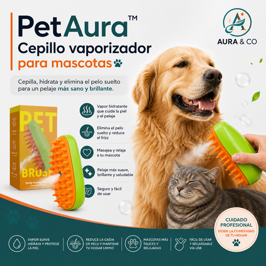 PetAura™ | Cepillo vaporizador para mascotas
