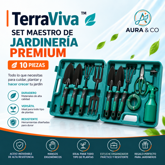 TerraViva™ | Set Maestro de Jardinería Premium (10 Piezas)